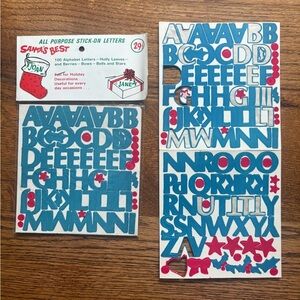 Vintage Blue Alphabet Stick-On Letters